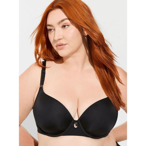 Torrid Curve Rich Black Perfect T-Shirt Bra 42DD - Picture 9 of 10